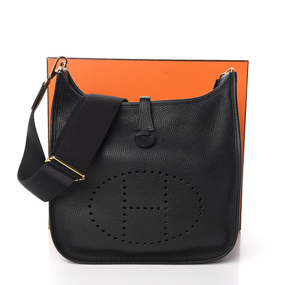 Hermes Taurillon Clemence Evelyne III PM Black 10 of 10