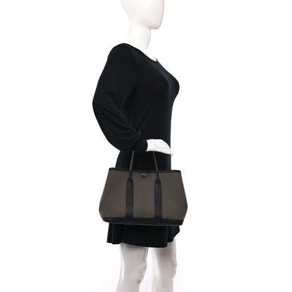 Hermes Toile Negonda Garden Party Tote 30 Olive 2 of 9