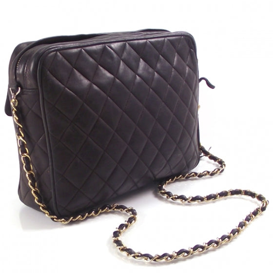 Vintage Lambskin Tassel Flap Bag Black