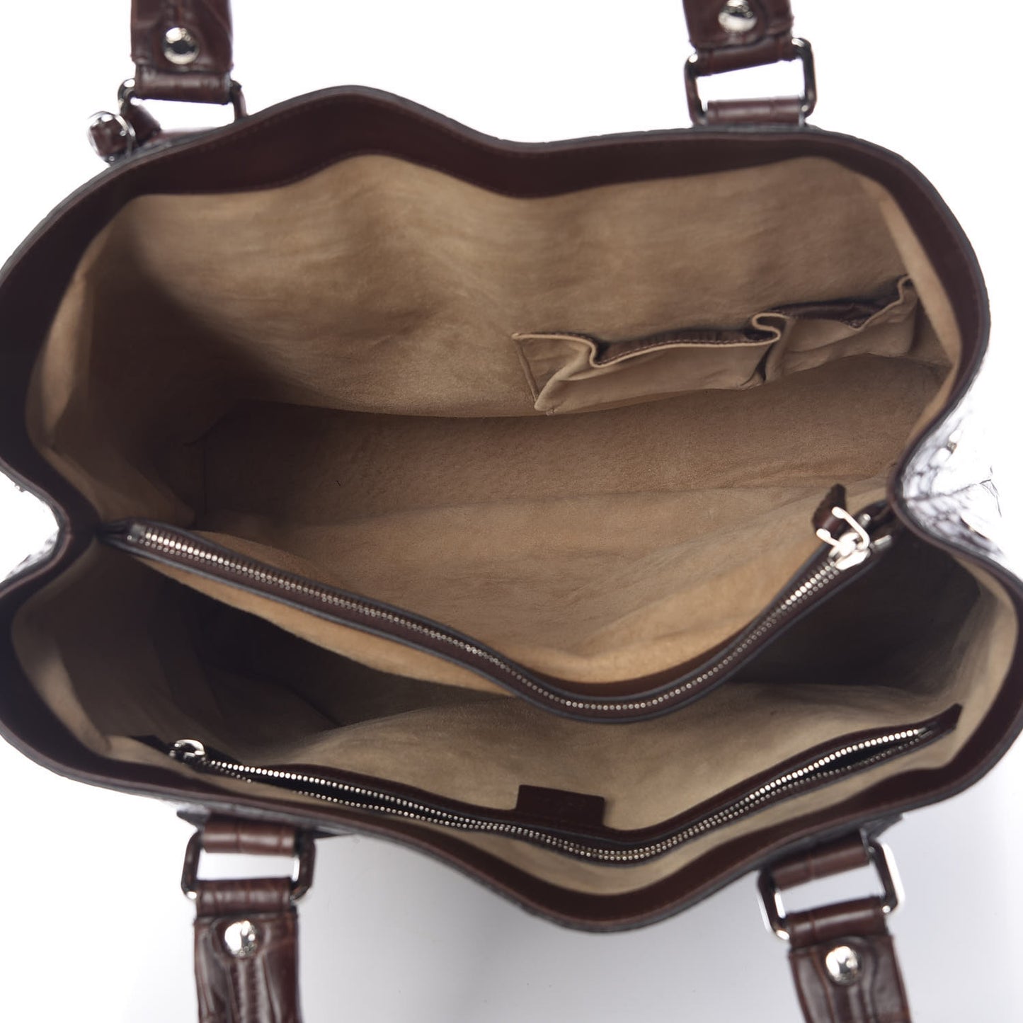 Crocodile Tote Bag Brown