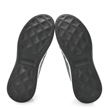 Chanel Velvet Calfskin Mixed Fibers CC Sneakers 40 Black 6 of 9