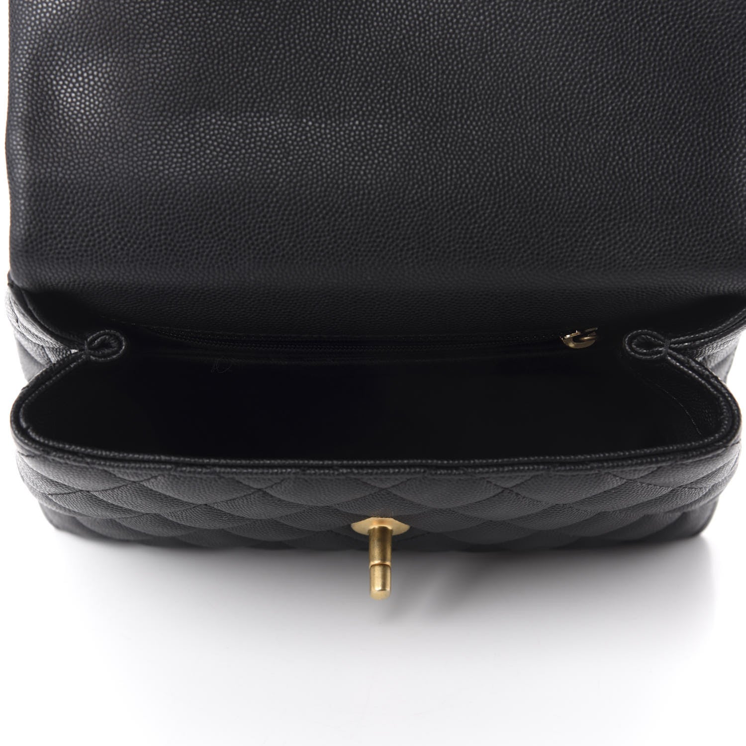 Chanel Caviar Lizard Embossed Quilted Mini Coco Handle Flap Black 5 of 11