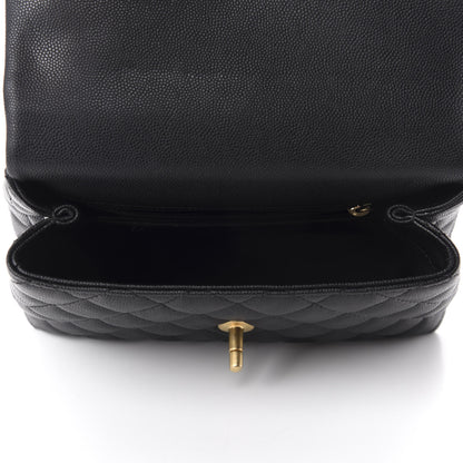 Chanel Caviar Lizard Embossed Quilted Mini Coco Handle Flap Black 5 of 11