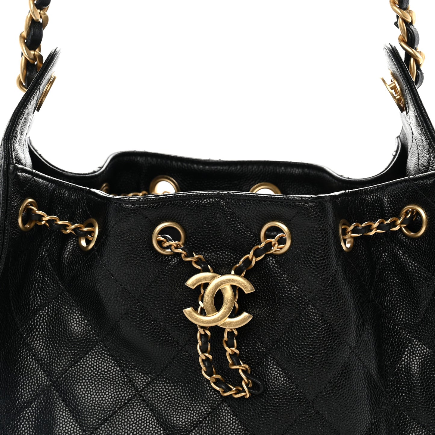 Caviar Quilted Mini Chanel 25 Handbag Black