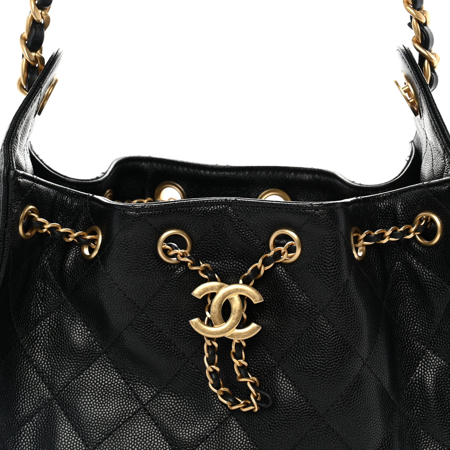 Chanel Caviar Quilted Mini Chanel 25 Handbag Black 8 of 10