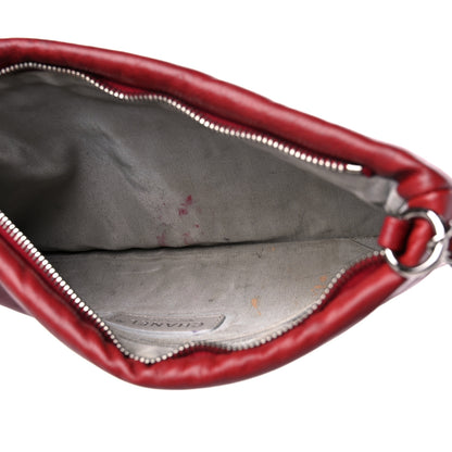 Chanel Calfskin On The Bund Pochette Dark Red 5 of 13