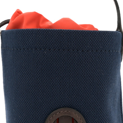Hermes Coated Canvas On-the-Go Dog Pouch Navy 7 of 11
