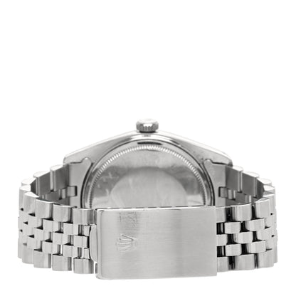 Rolex Stainless Steel 18K White Gold 36mm Oyster Perpetual Datejust Watch Silver 16014 3 of 5