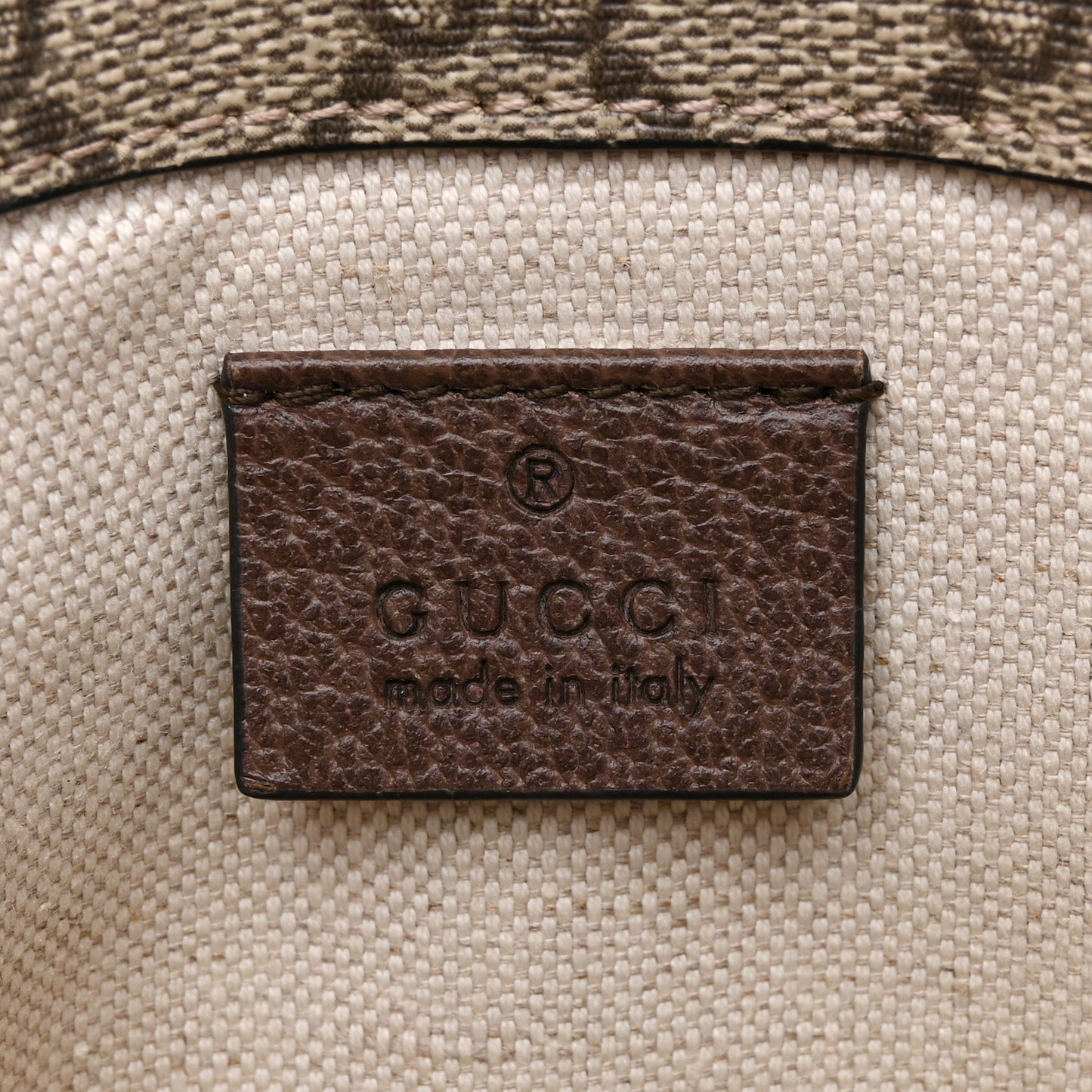 GG Supreme Monogram Neo Vintage Web Belt Bag Brown