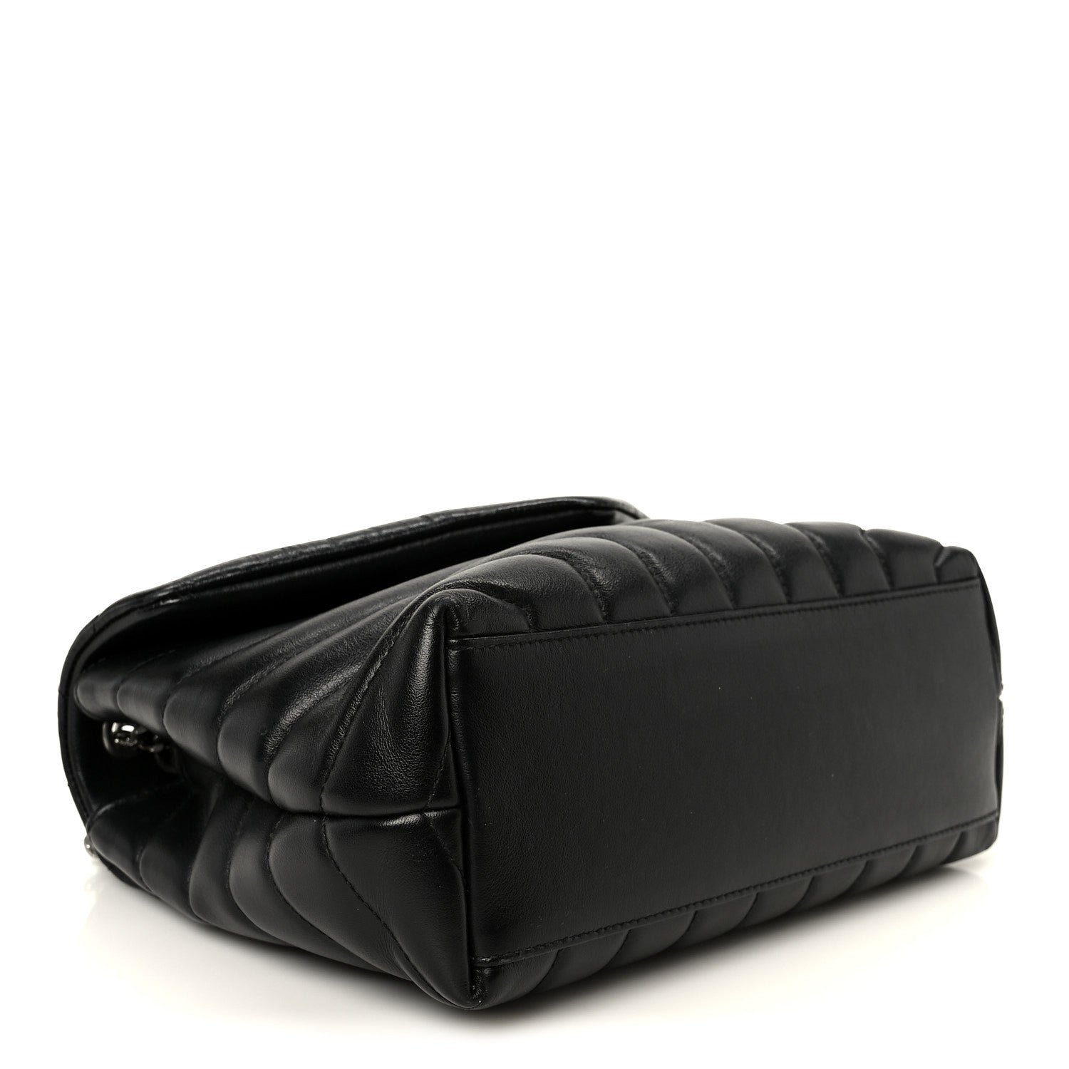 Saint Laurent Calfskin Y Quilted Monogram Small Loulou Chain Satchel Black 4 of 11