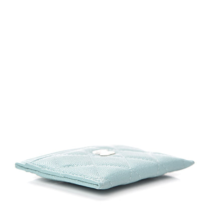 Chanel Caviar Quilted Card Holder Light Blue 4 of 9