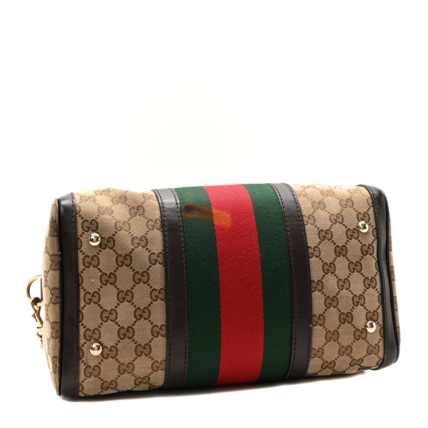Monogram Vintage Web Medium Boston Dark Brown