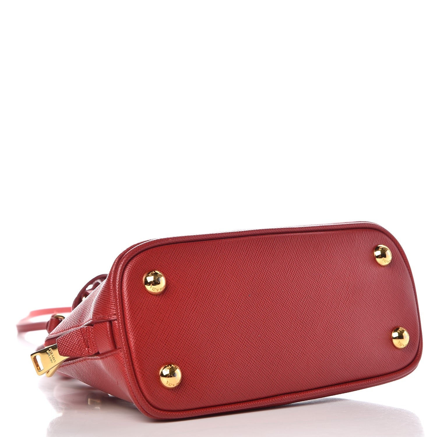 Prada Saffiano Lux Mini Promenade Tote Fuoco 4 of 7