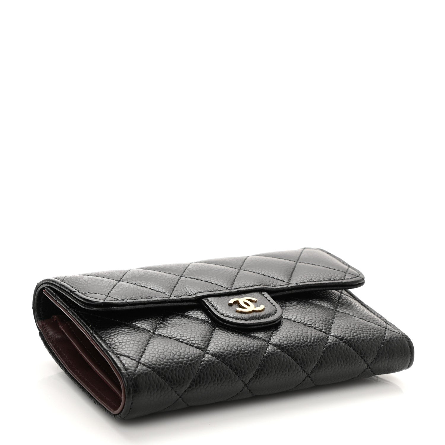 Chanel Caviar Quilted Medium Flap Wallet Black 4 of 9