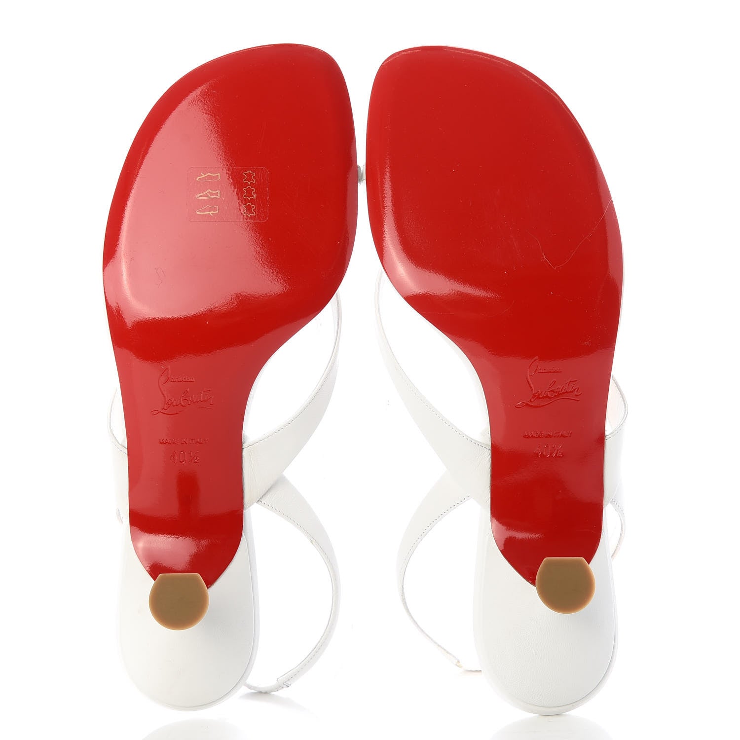 Christian Louboutin Kid Taralita 55 Thong Sandals 40.5 White 5 of 9
