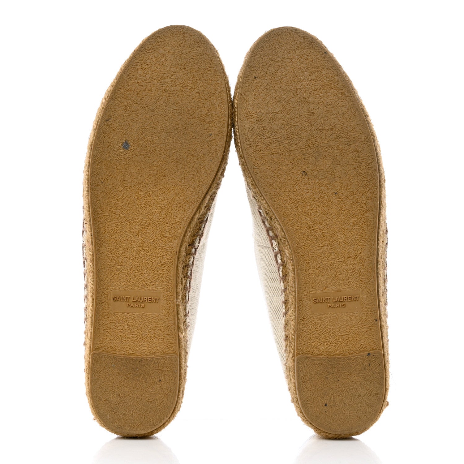 Saint Laurent Canvas Nappa Elba Light Logo Embroidered Espadrilles 36 Panna 5 of 12