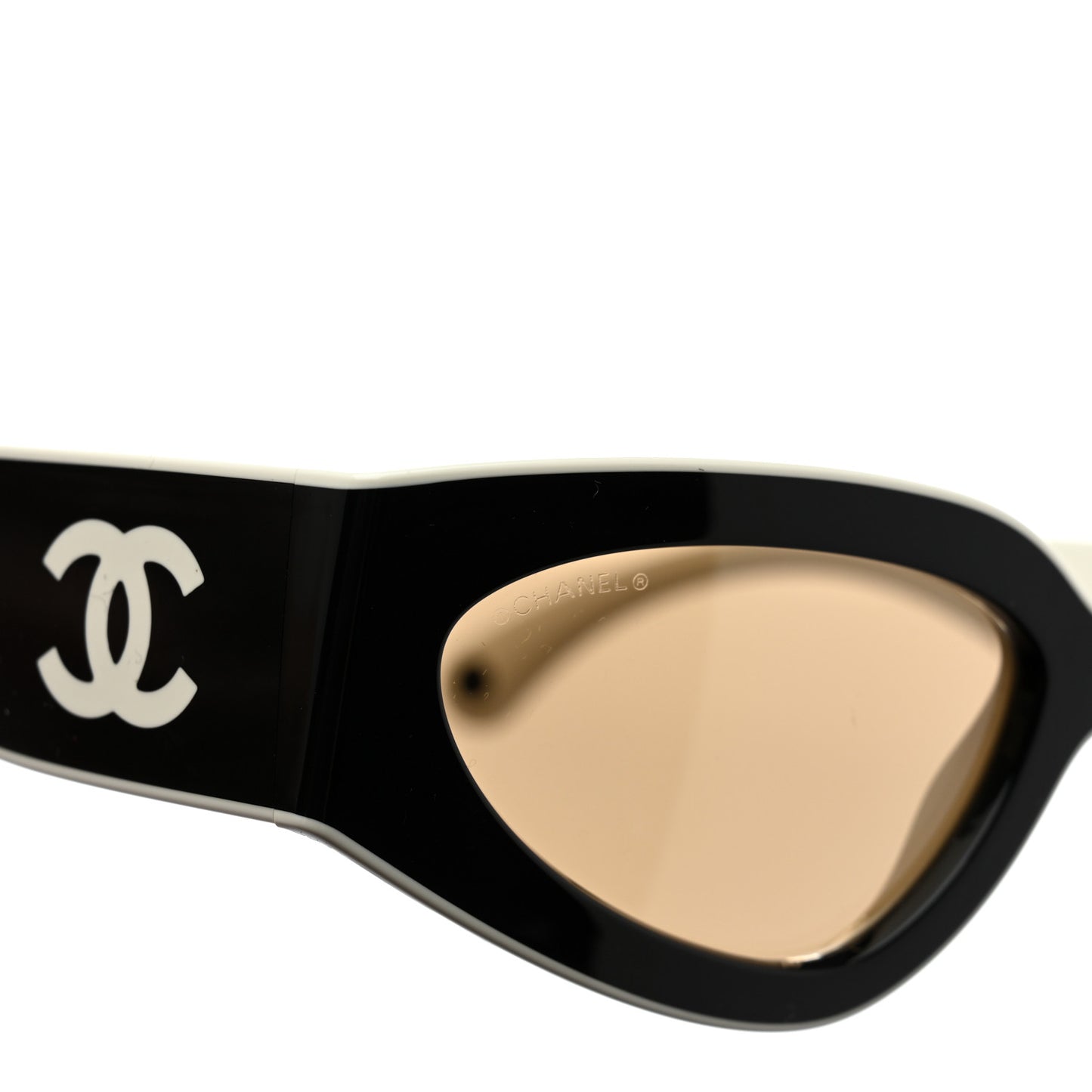 Acetate Cat Eye Sunglasses 6056 Black White