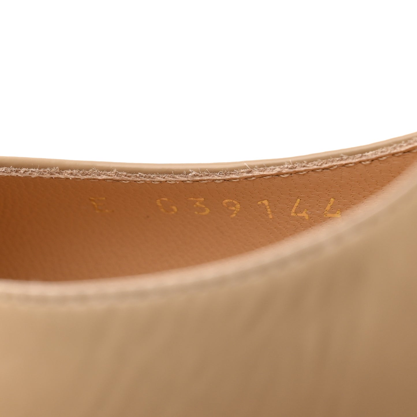 Shiny Calfskin Cap Toe Mary Jane Low Heel Strap Pumps 37 Beige Black