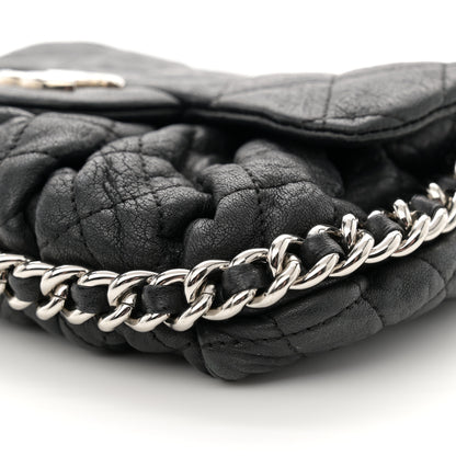 Chanel Washed Lambskin Quilted Mini Chain Around Flap Black 10 of 13