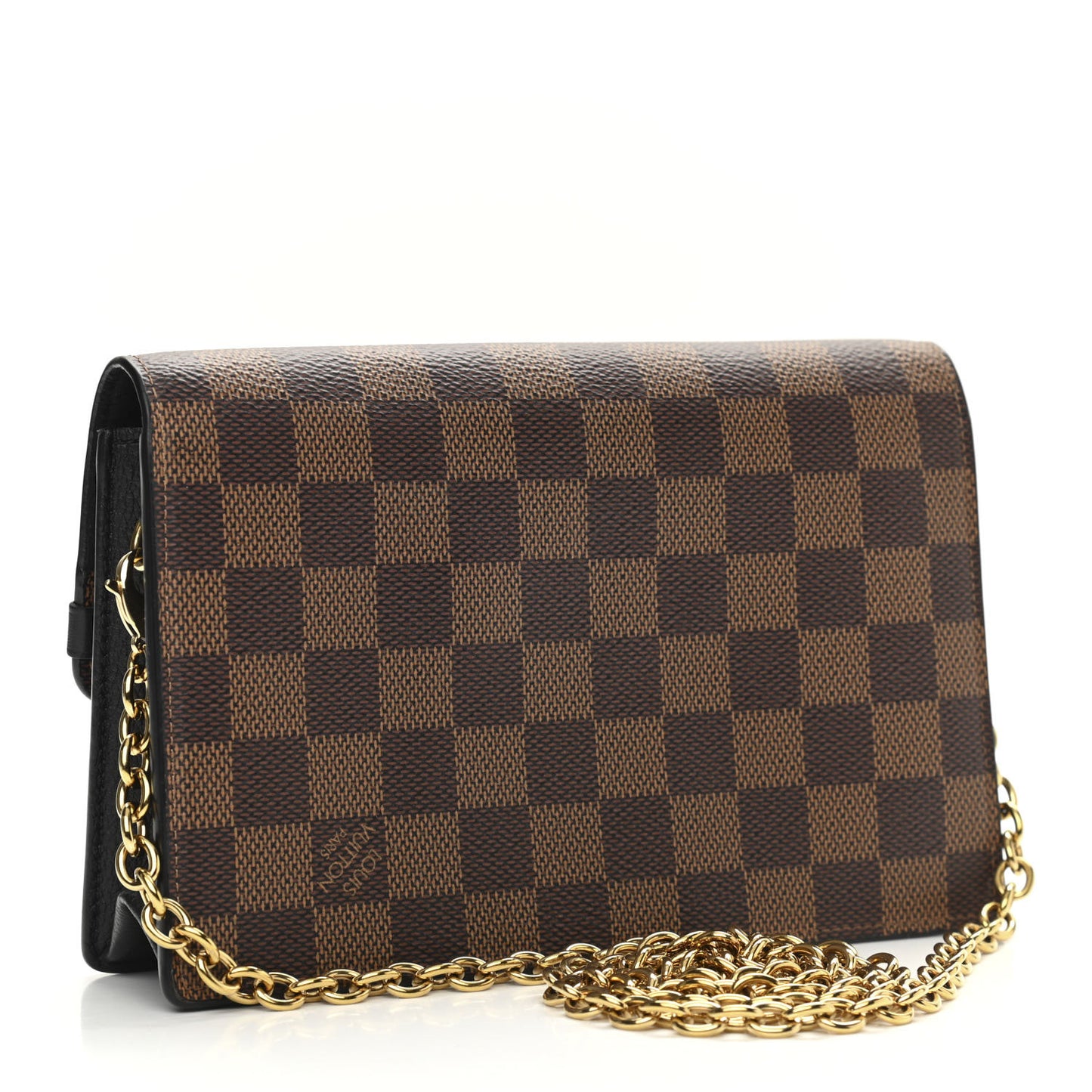 Damier Ebene Vavin Chain Wallet Black