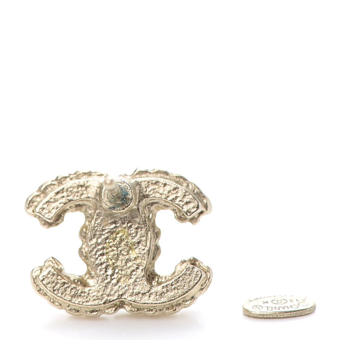 Crystal Mini CC Earrings Gold