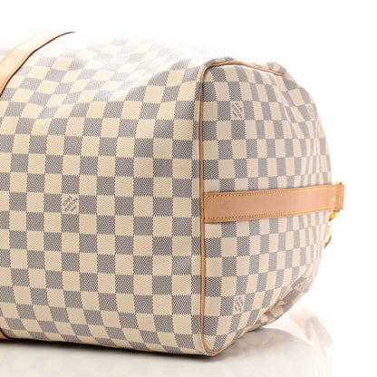 Louis Vuitton Damier Azur Keepall Bandouliere 55 10 of 13