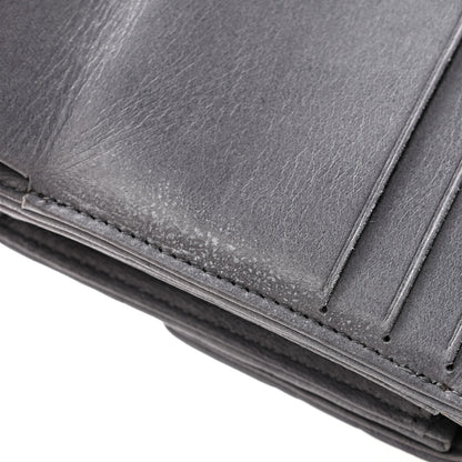 Chanel Lambskin Camellia Embossed Small Double Wallet Grey 10 of 14