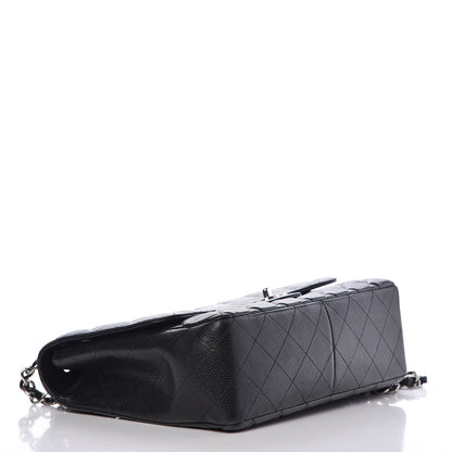 Chanel Caviar Quilted Jumbo Single Flap Black 5 of 9