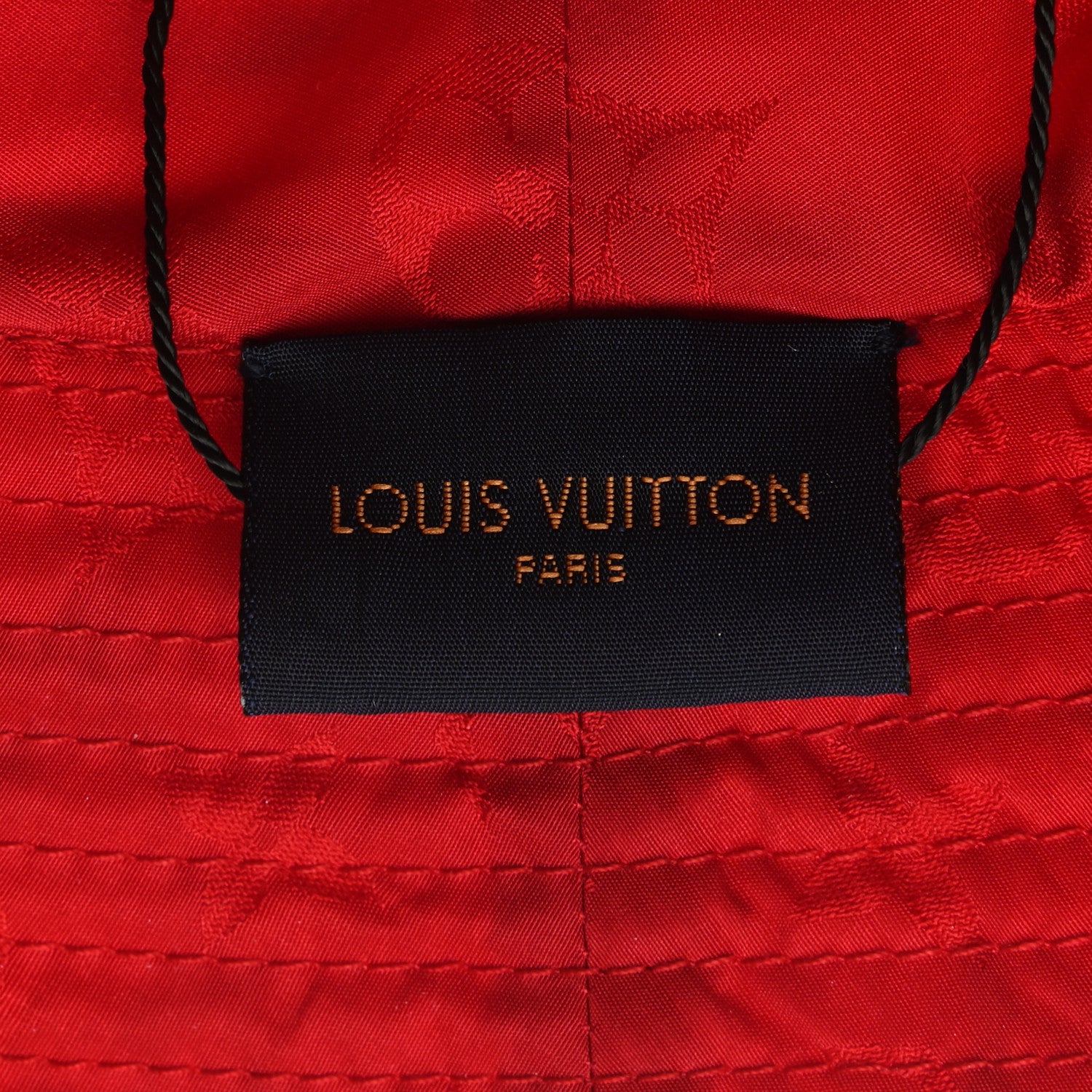 Louis Vuitton Nylon Canvas Monogram Giant Crafty Reversible Bucket Hat Creme Rouge 14 of 15