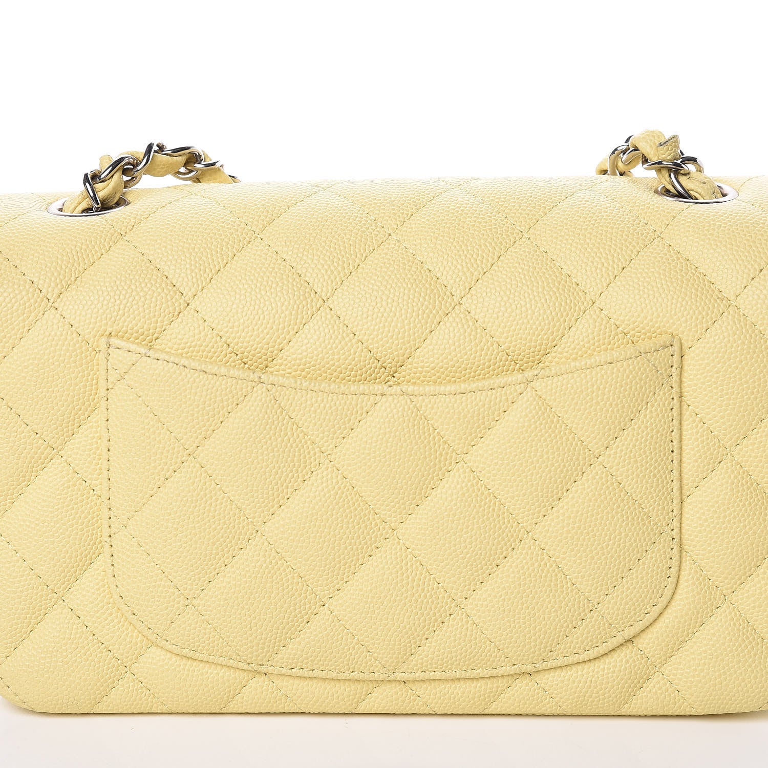 Chanel Caviar Quilted Mini Rectangular Flap Light Yellow 10 of 12