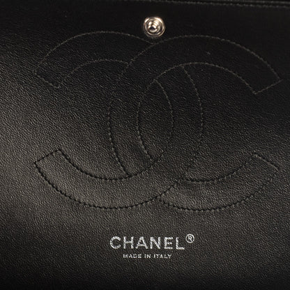 Chanel Lambskin Chevron Quilted Jumbo Double Flap So Black 6 of 8