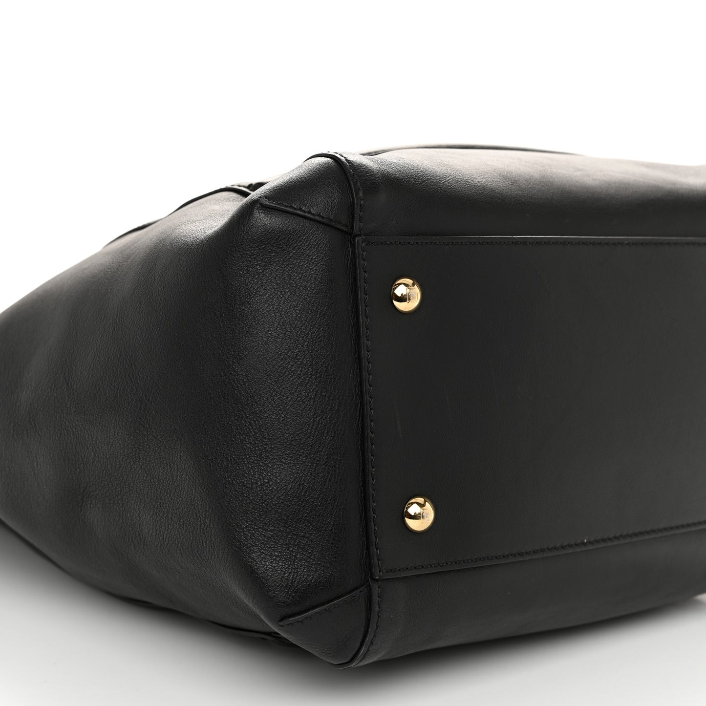 Vitello Grace King Karligraphy Chain Bucket Bag Black Bisquit