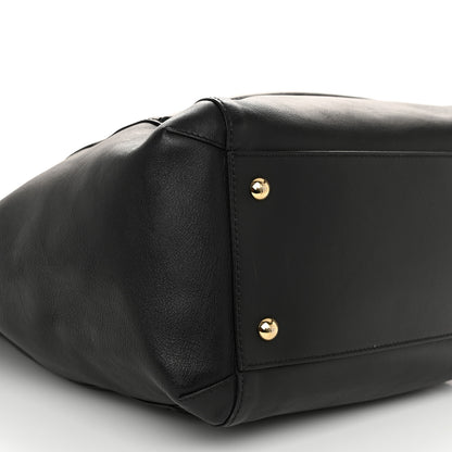 Fendi Vitello Grace King Karligraphy Chain Bucket Bag Black Bisquit 9 of 11