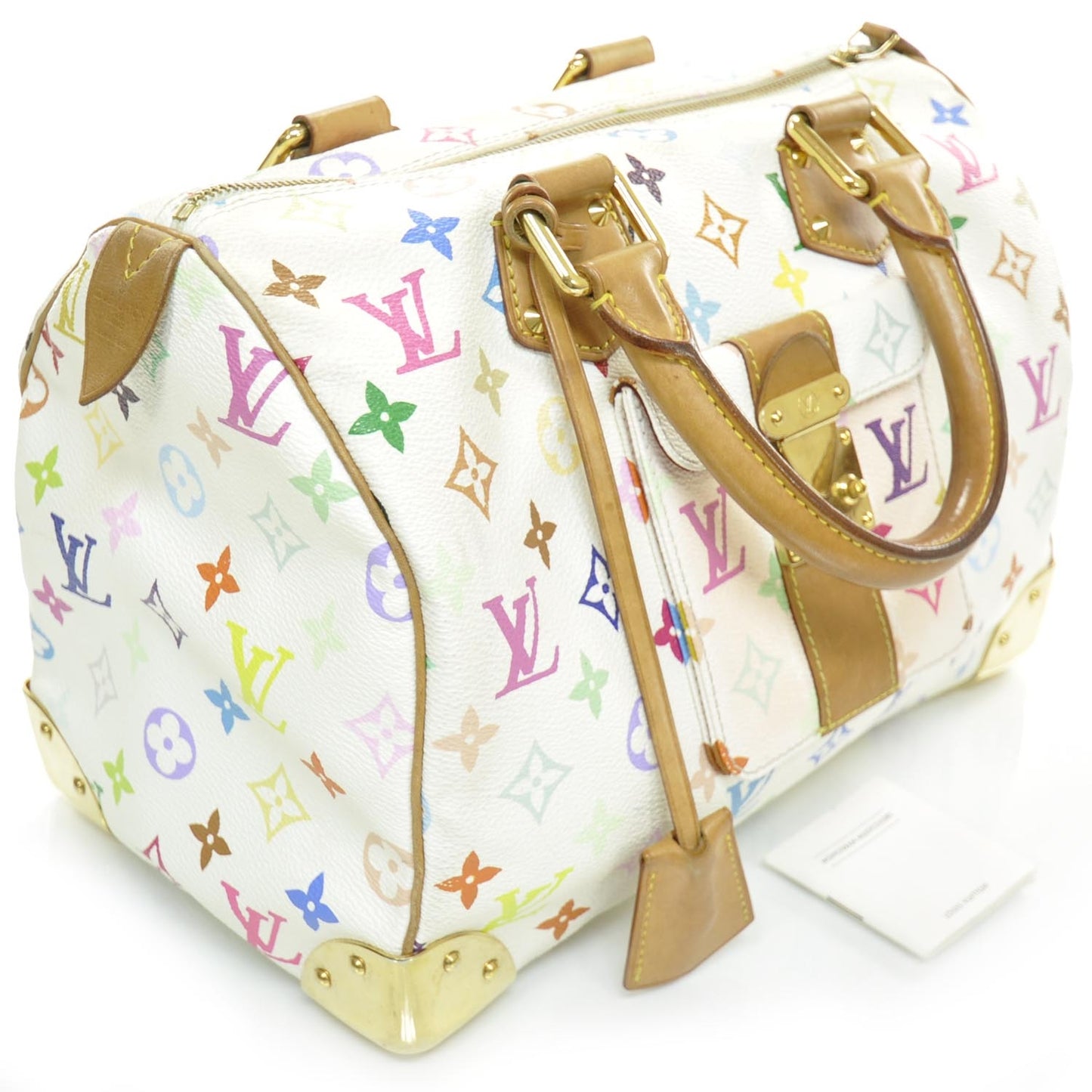 Monogram Multicolor Speedy 30 White
