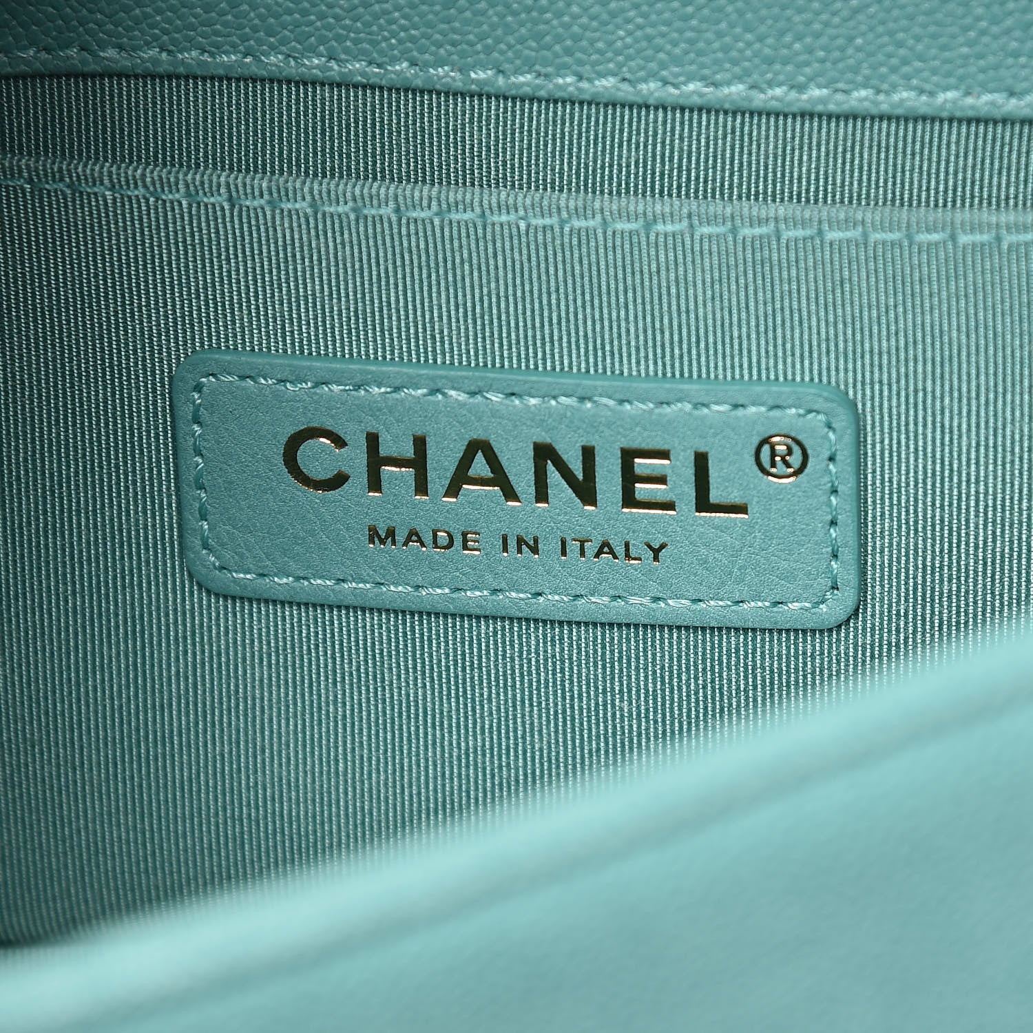 Chanel Caviar Chevron Quilted Small Boy Flap Green 8 of 9