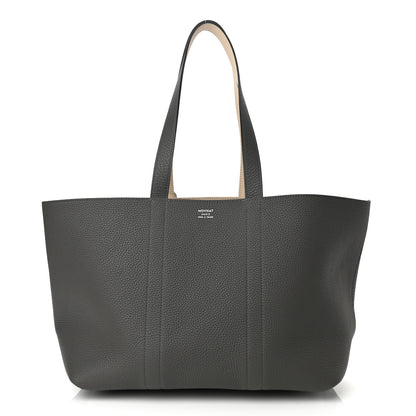 Moynat Taurillon Gex Calfskin Duo Reversible Tote Greige Zinc 3 of 10