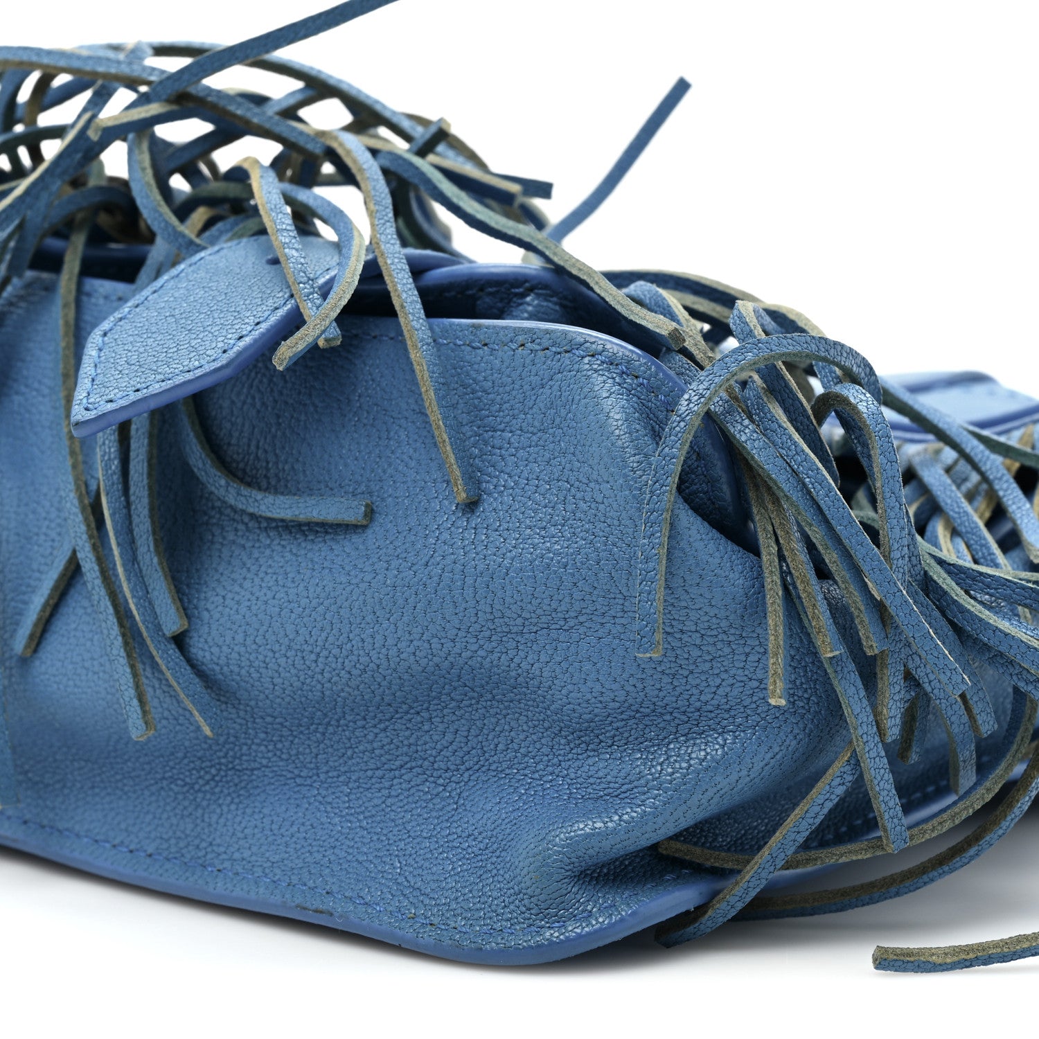 Proenza Schouler Lambskin Fringe PS1 Crossbody Pouch Cobalt Blue 8 of 13