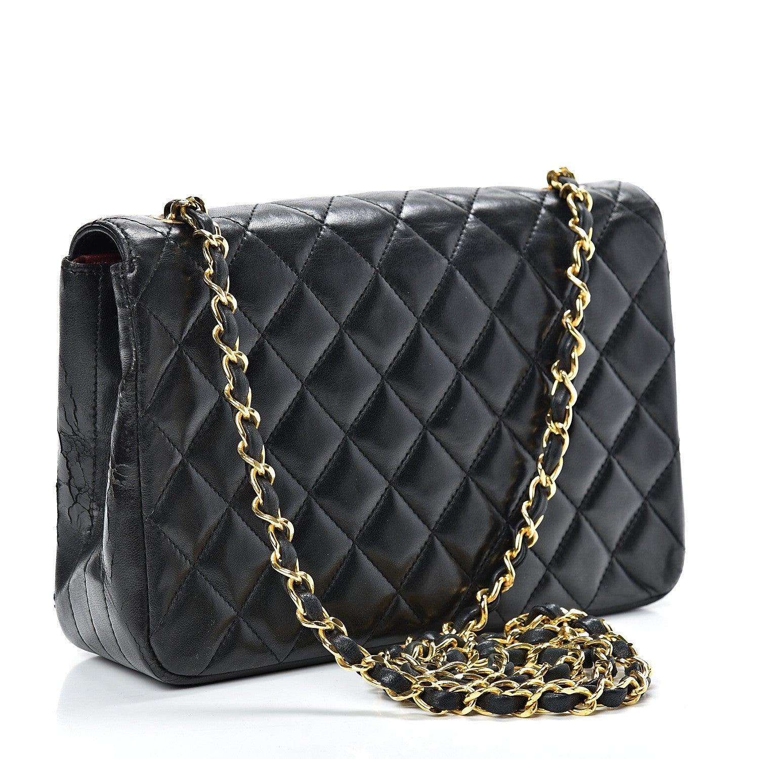 Chanel Lambskin Quilted Small Single Flap Black 2 of 22