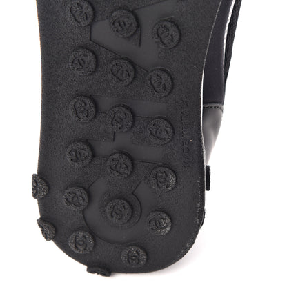 Chanel Calfskin Mesh Lycra Sneakers 38.5 Black 7 of 8