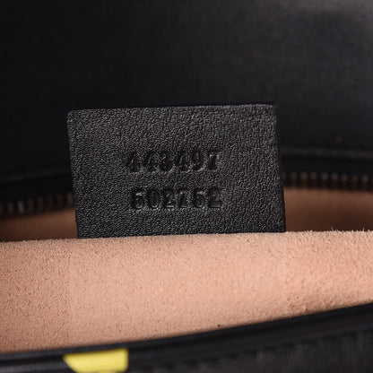 Gucci Calfskin Matelasse GucciGhost Small GG Marmont Shoulder Bag Black New Acquamarine 7 of 8
