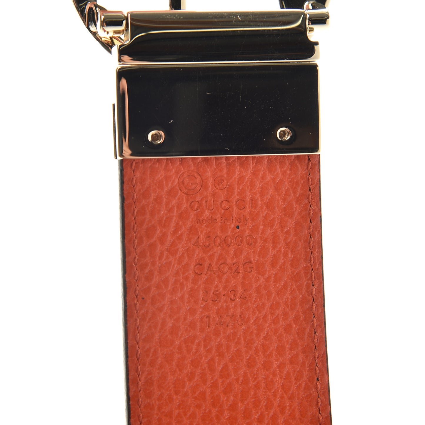 Calfskin 1973 Reversible Belt 85 34 Orange Black
