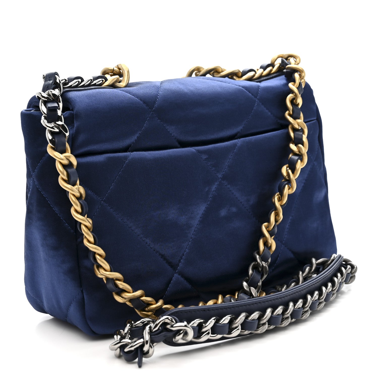 Chanel Satin Quilted Medium Chanel 19 Flap Blue 1853704 – FASHIONPHILE