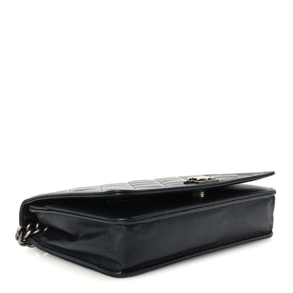 Chanel Caviar Quilted Boy Wallet On Chain WOC Black 4 of 11