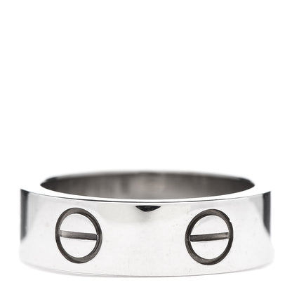Cartier 18K White Gold 5.5mm LOVE Ring 50 5.25 3 of 4