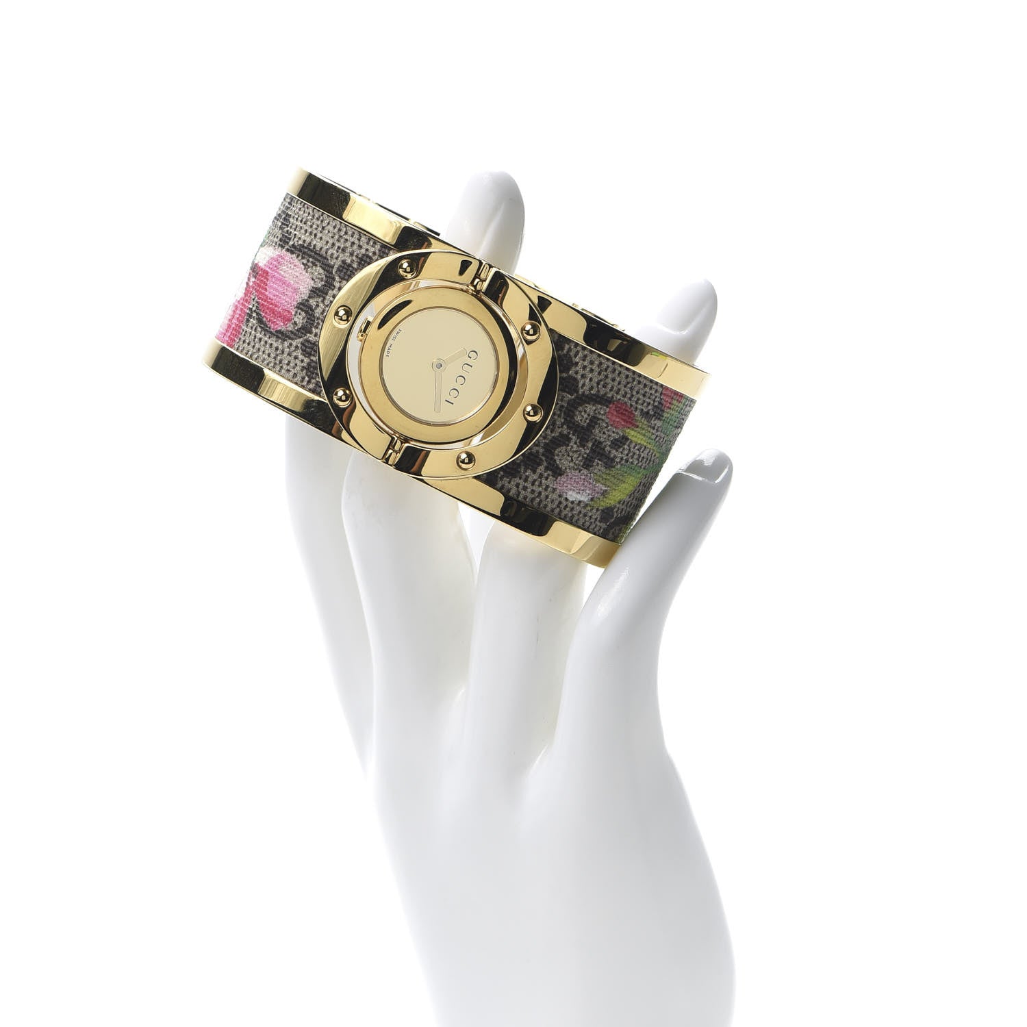 Gucci Stainless Steel Canvas 33mm Twirl GG Supreme Blooms Quartz Watch 2 of 7