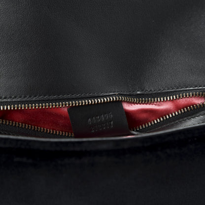Gucci Velvet Matelasse Loved Embroidered Medium GG Marmont Shoulder Bag Black 9 of 10