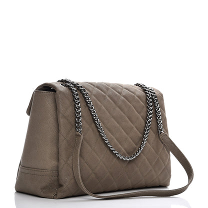 Chanel Iridescent Caviar Medium Lady Pearly Flap Khaki 3 of 8