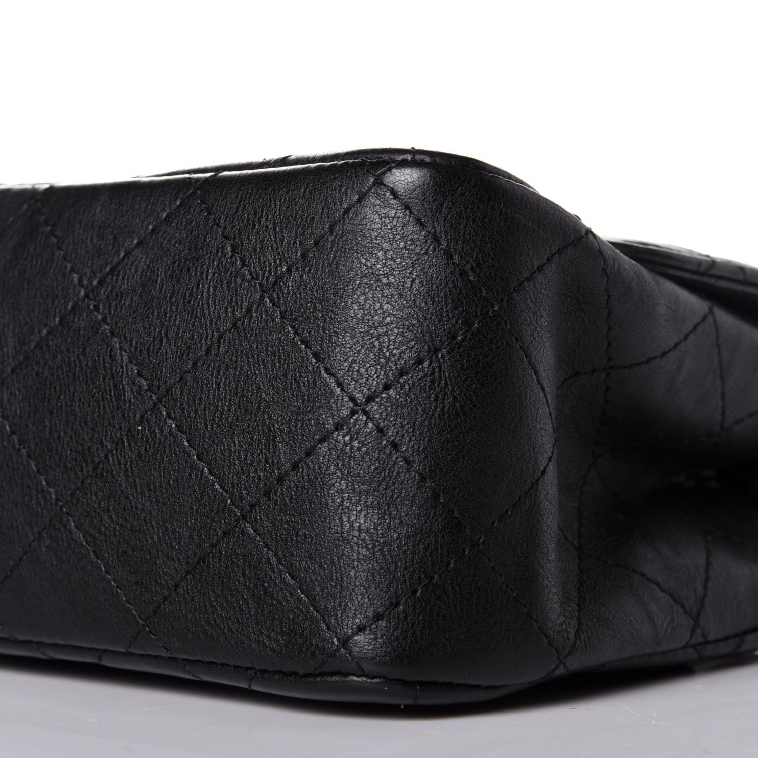 Chanel Crumpled Calfskin Quilted Mini Square Flap So Black 7 of 9