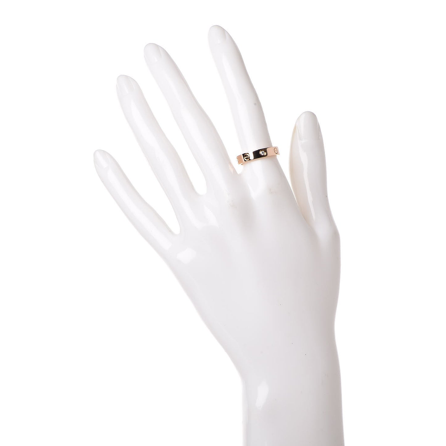 18K Pink Gold Diamond 4mm LOVE Wedding Band Ring 52 6
