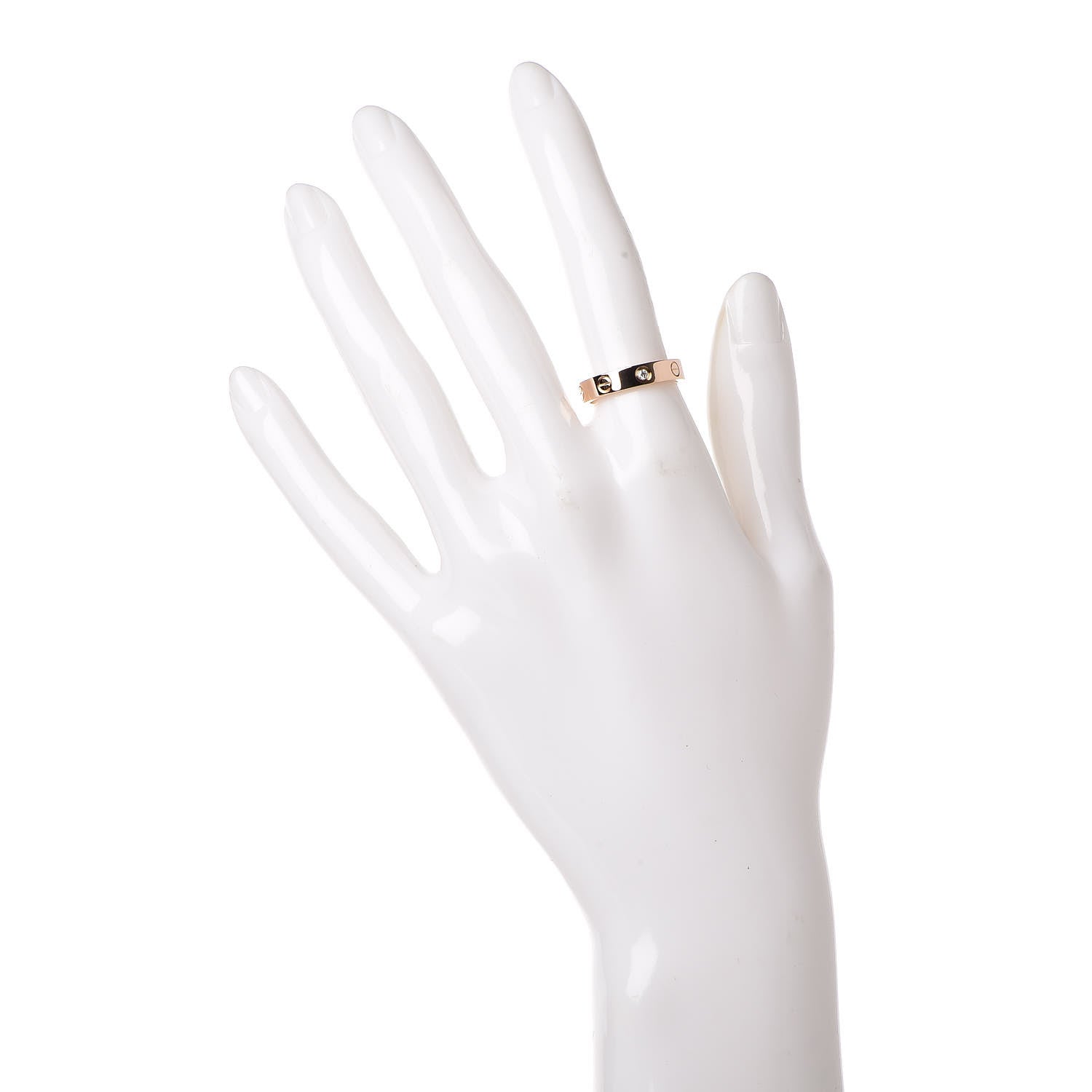 Cartier 18K Pink Gold Diamond 4mm LOVE Wedding Band Ring 52 6 4 of 6